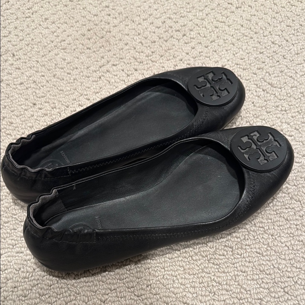 Tory Burch Black Ballet Flats